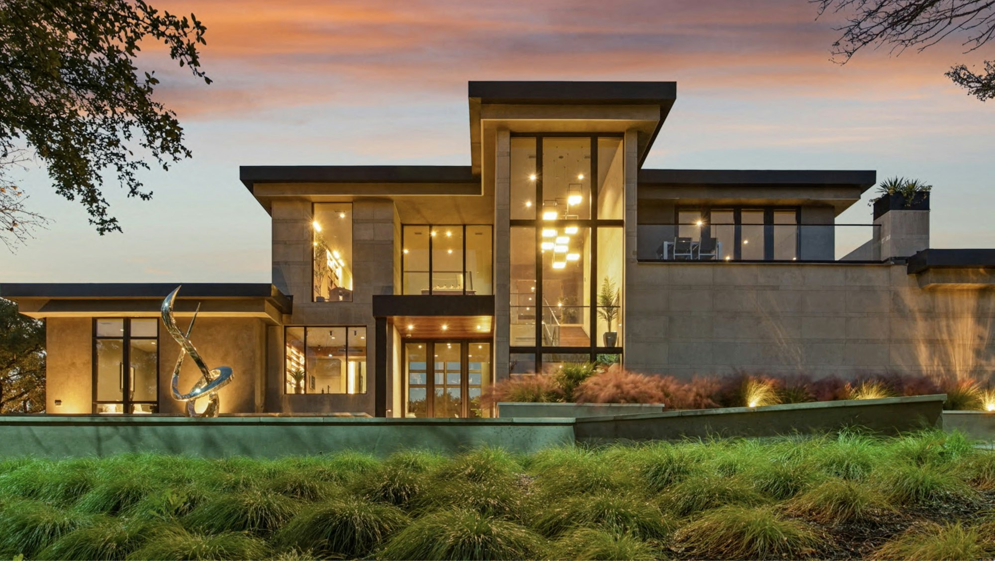 Home with clean glass windows